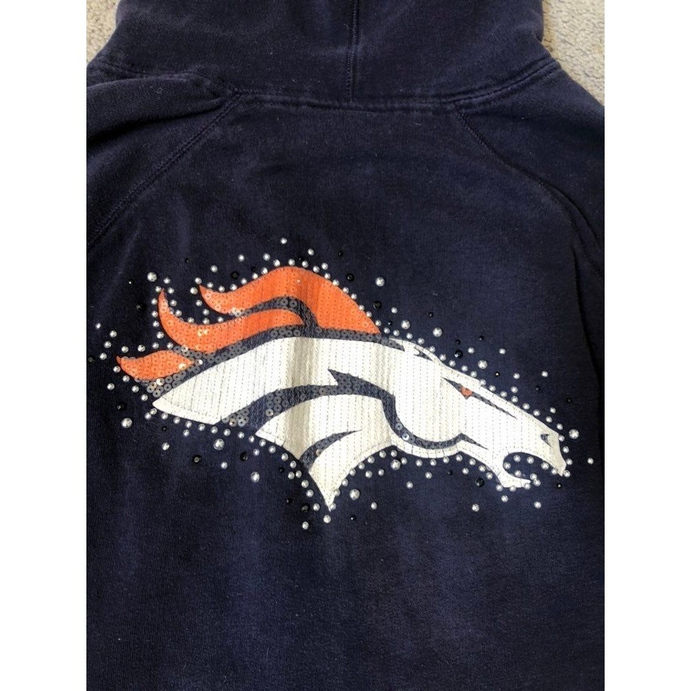 VS Pink Denver Broncos Bling Zip Hoodie